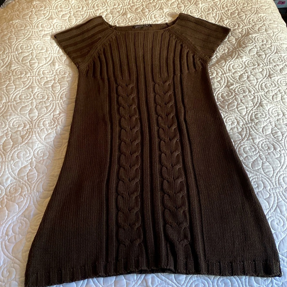 Sweater Dress with Cap Sleeves